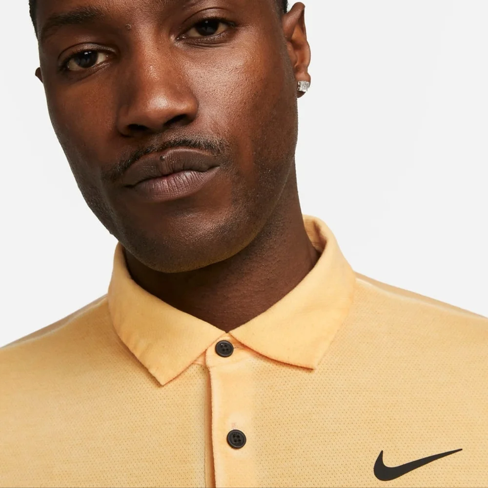 Nike Dri-FIT Tour Men's Washed Golf Polo Yellow Size M DR5308-795